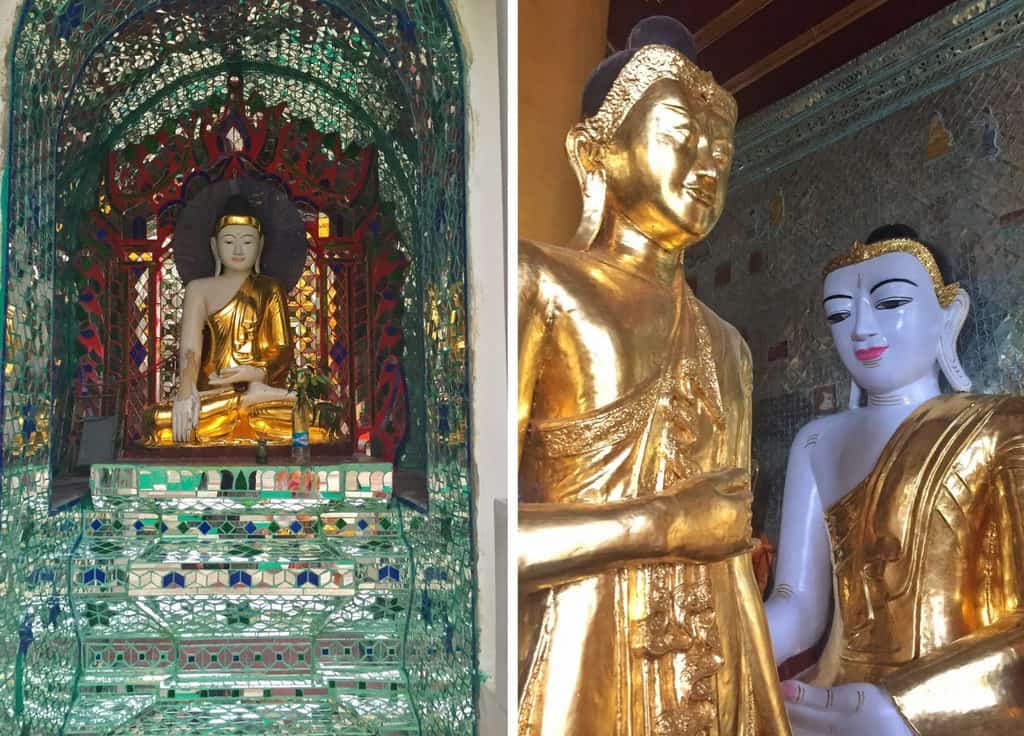 Buddhas at Shwedagon Pagoda