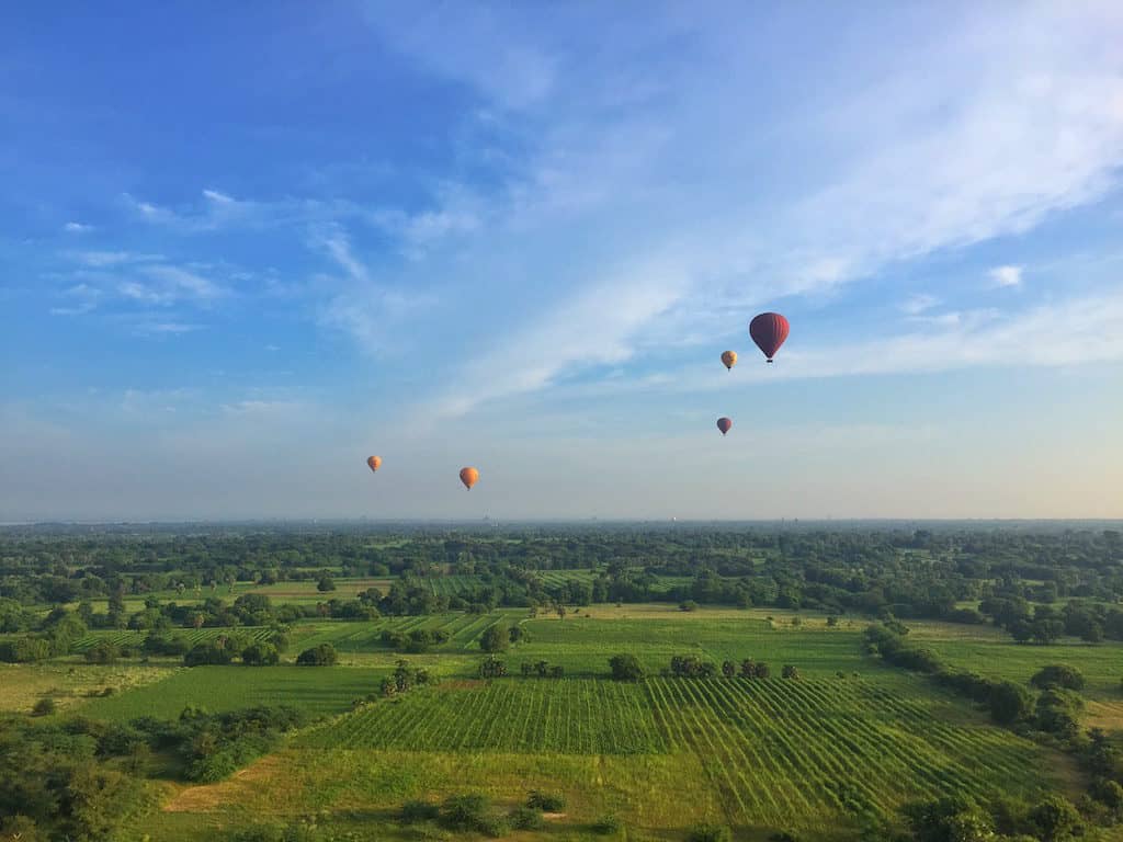 Ballooning over Bagan