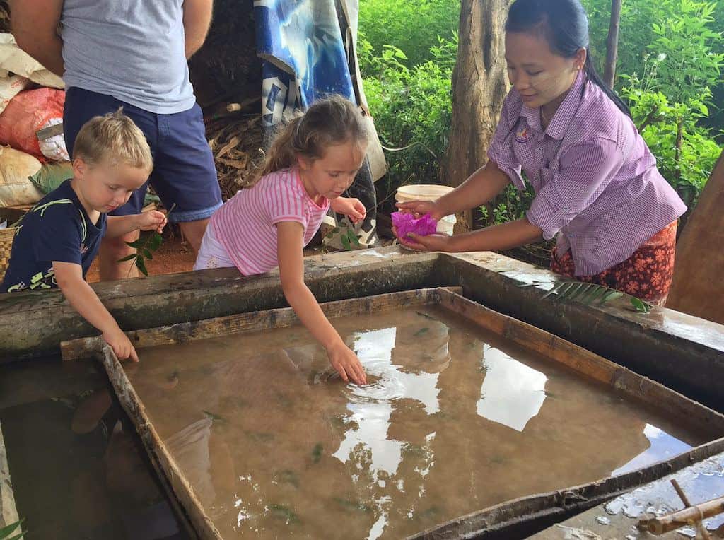 Shan paper making Inle Lake