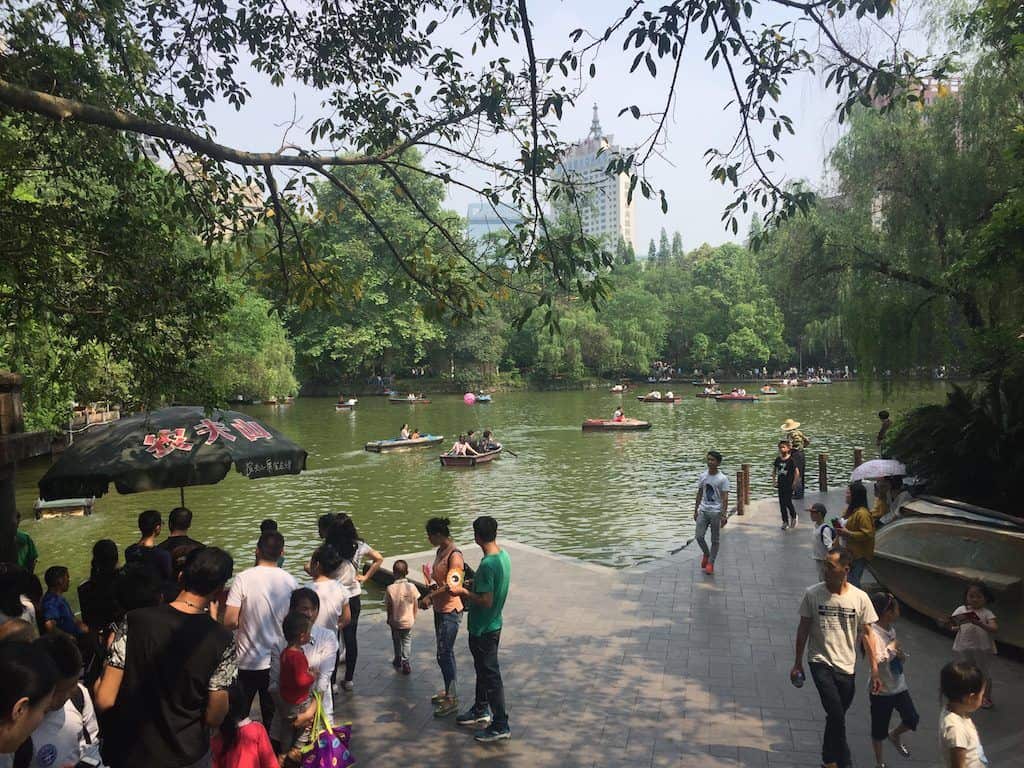Renmin Park Chengdu with kids