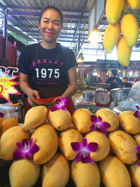 mangoes at the floating market bangkok