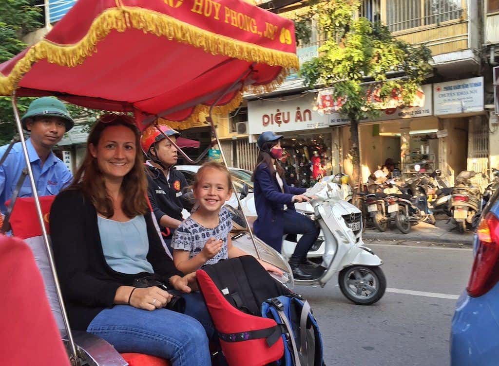 Cyclo tour Hanoi with Kids