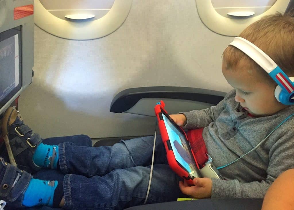 Toddler on plane