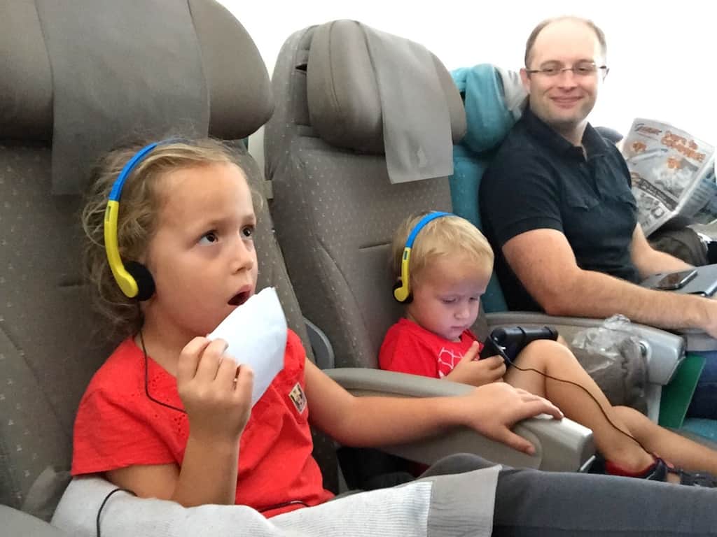 Toddlers on plane