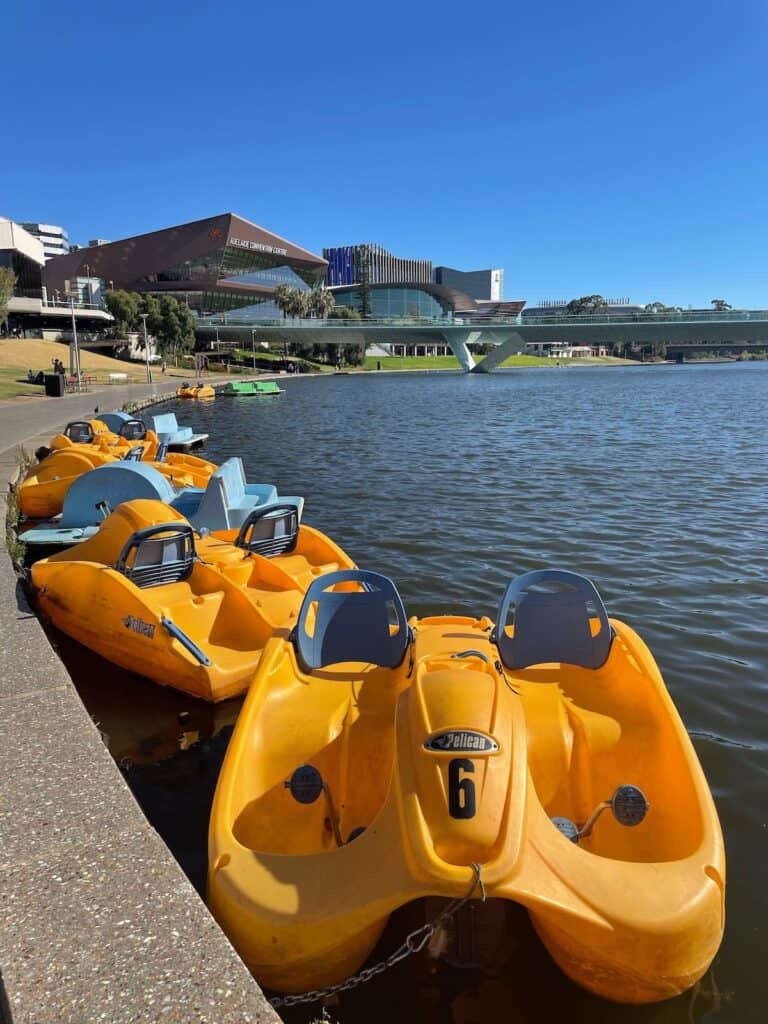 Paddleboats on river in Adelaide 