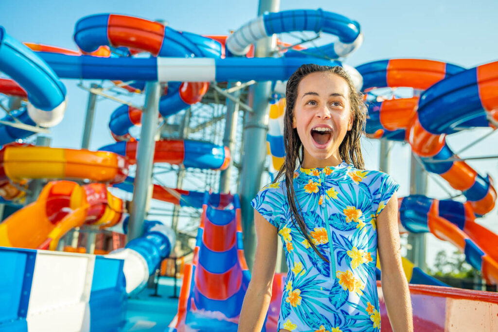 Girl at Dreamworld water park