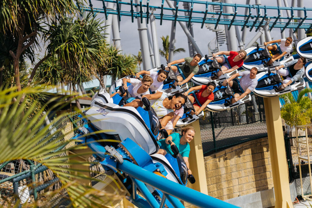 Rollercoaster at Seaworld Gold Coast