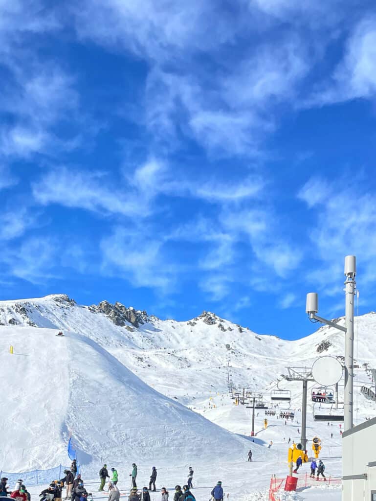 Ski slopes and mountains at the Remarkables.