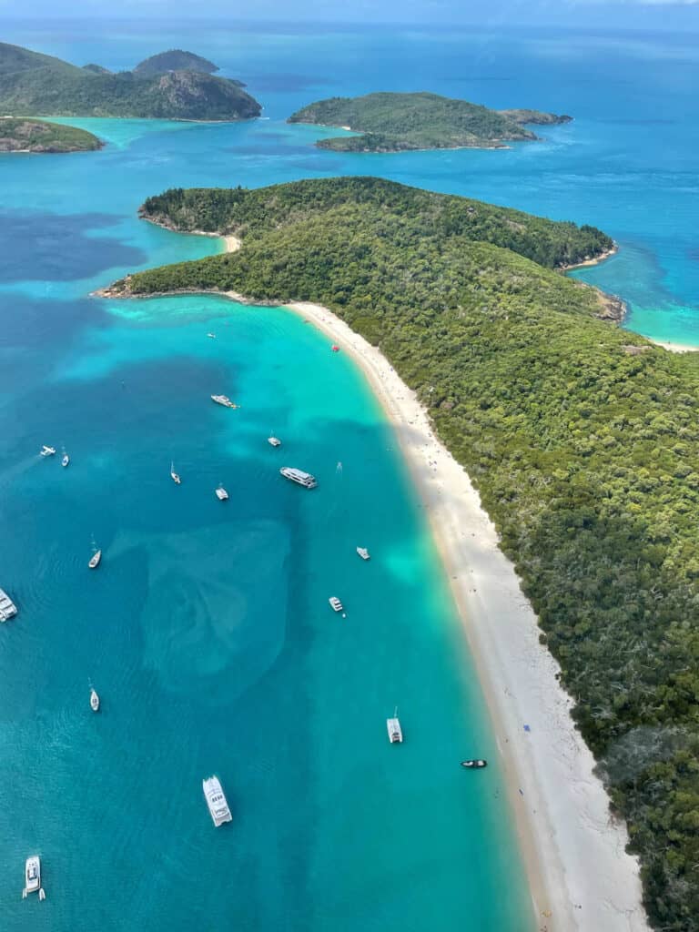 Whitehaven Beach from the air. 
