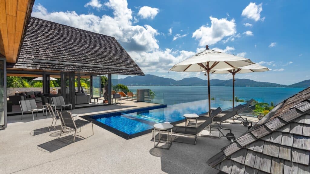 Villa Benyasiri Phuket swimming pool with a view.