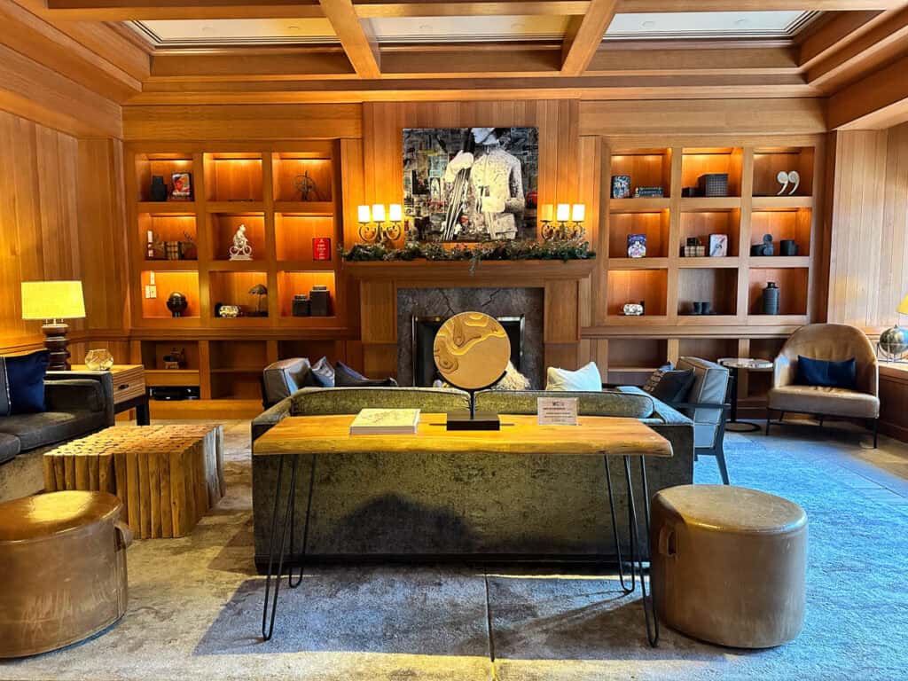 Four Seasons Whistler hotel lobby. 