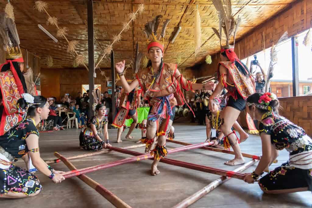 Cultural performance in Borneo.