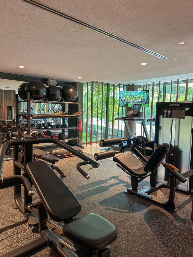 Gym at Mandai Rainforest Resort.