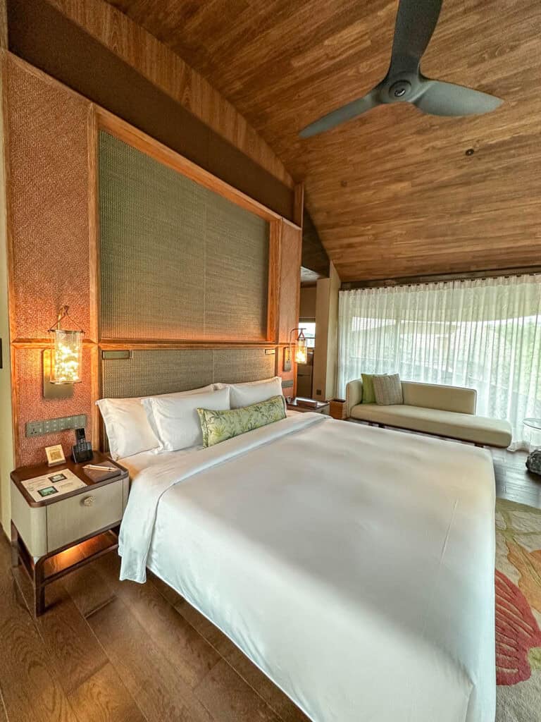 Inside the treehouse suite at Mandai Rainforest Resort.