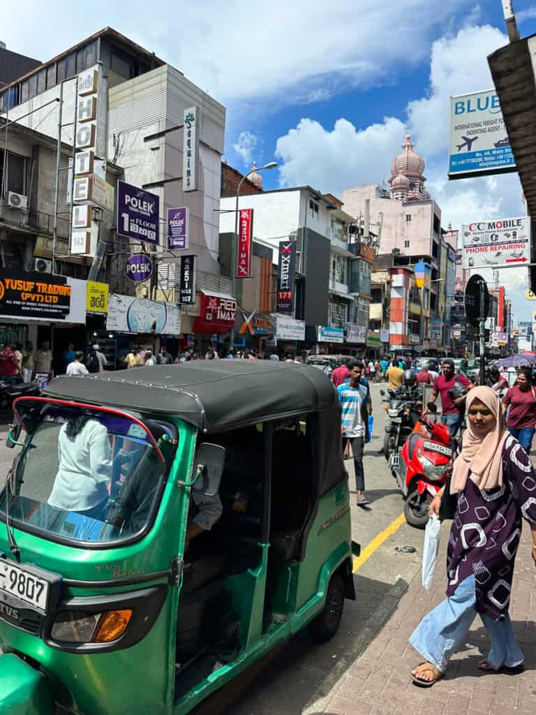 Street scene in Colombo, Sri Lanka.