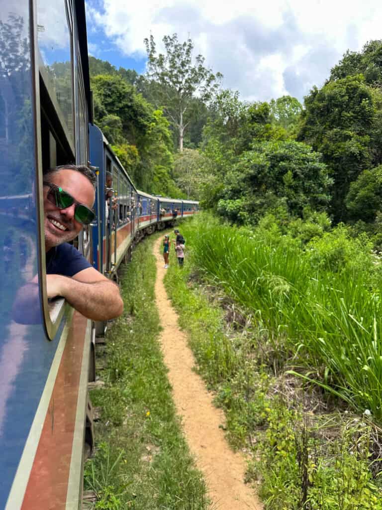 Scenic train ride in Ella, Sri Lanka.