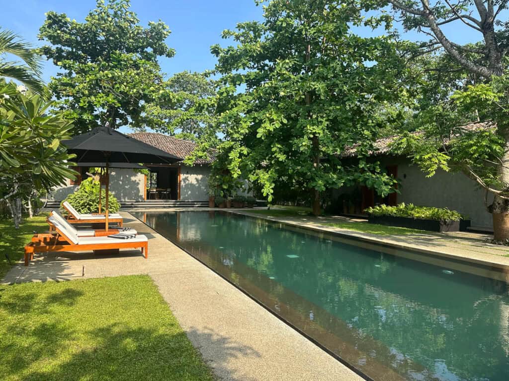 Pool villa in Sri Lanka.