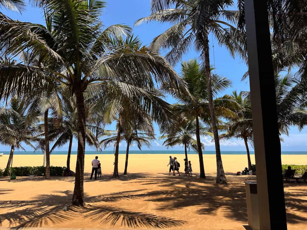 Negombo beach in Sri Lanka.