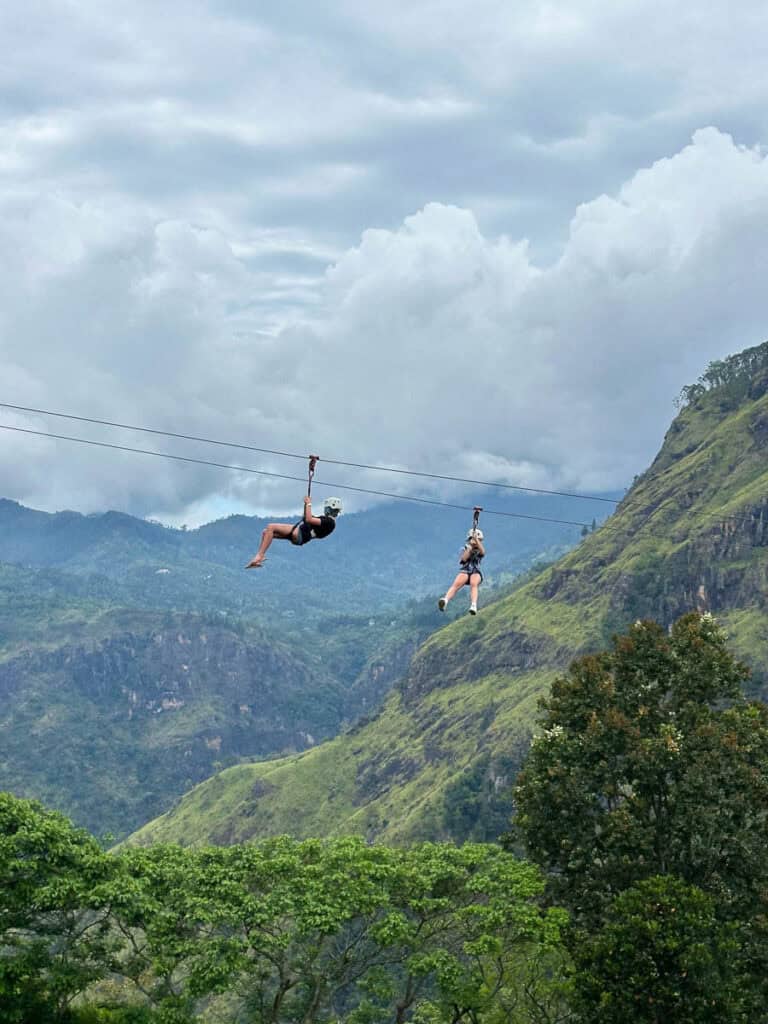 Ravan zipline, Ella, Sri Lanka.