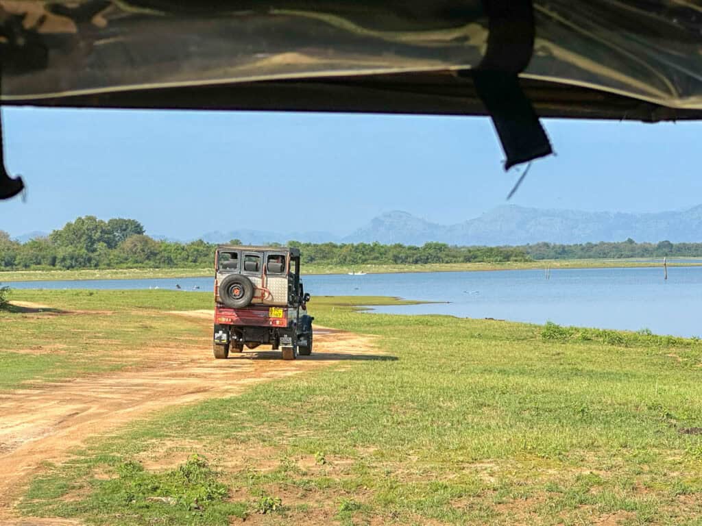 Udawalawe Safari jeep in Sri Lanka.