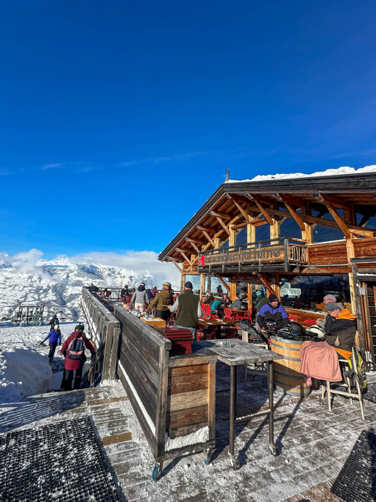 Mountain restaurant in Les Arcs, France.
